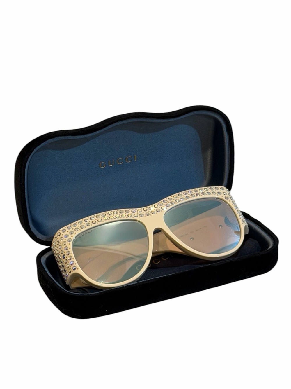 Gucci Hollywood Forever Swarovski Crystal Sunglasses GG0144S - Picture 7 of 7